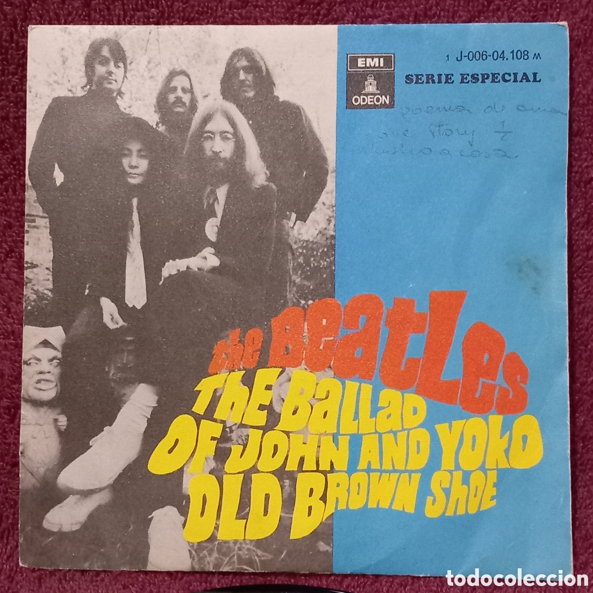 Discos de vinilo: THE BEALTES-THE BALLAD OF JOHN AND YOKO+OLD BROWN SHOE(1969 SPAIN ODEON)