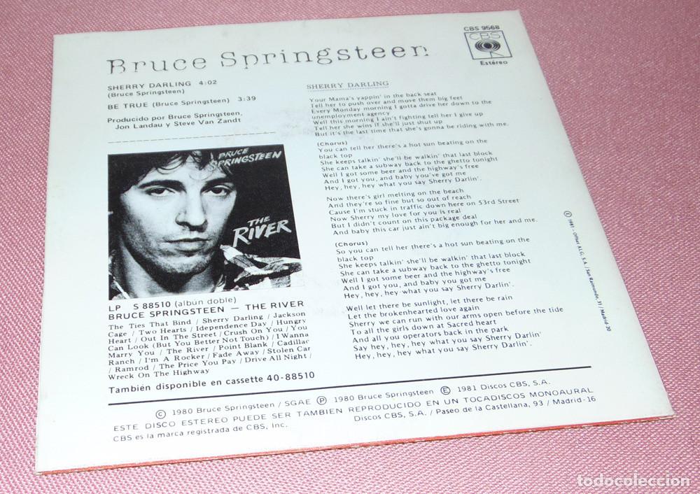 Discos de vinilo: Bruce Springsteen &ndash; Sherry Darling - SINGLE EDICION ESPA&Ntilde;OLA 1981 - COMO NUEVO - Foto 3
