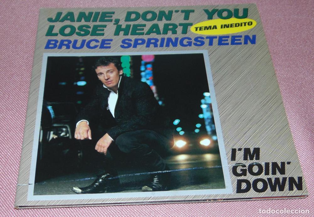 Dischi in vinile: Bruce Springsteen &ndash; I'm Goin' Down / Janey, Don't You Lose Heart - SINGLE 1985 PORTADA GATEFOLD