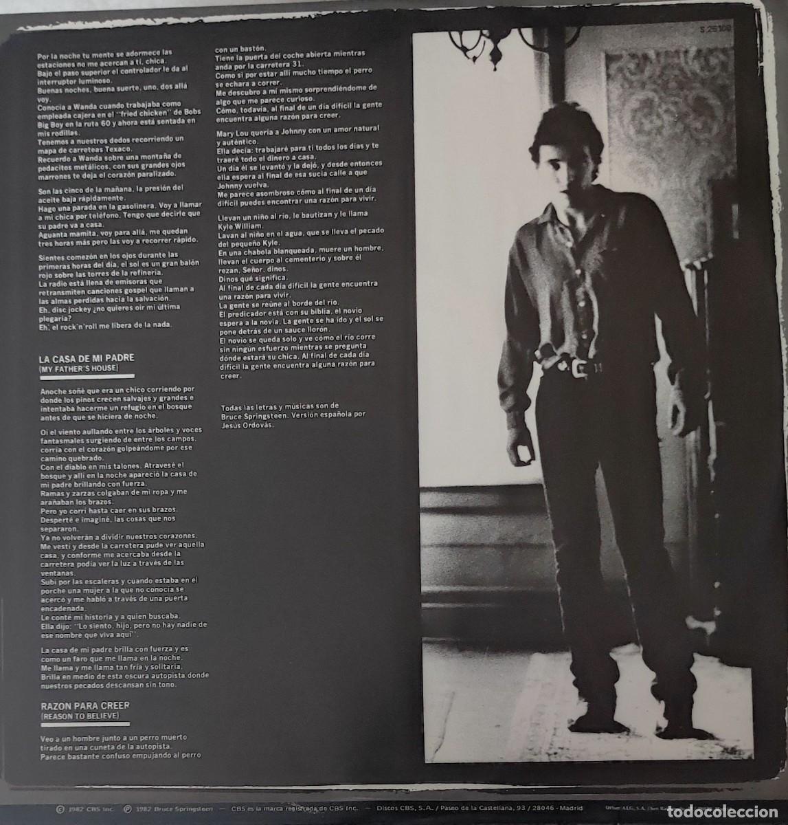 Discos de vinilo: Bruce Springsteen - Nebraska - Atlantic City - LP Vinilo (1982, CBS S 25100) Espa&ntilde;a - Foto 5