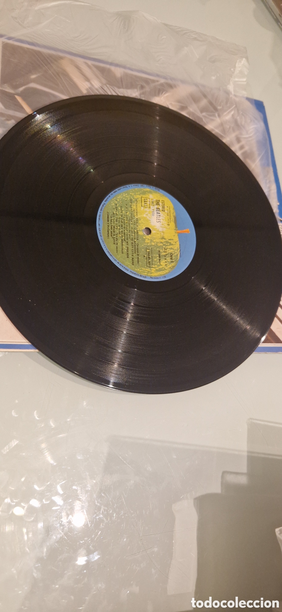 Discos de vinilo: Vinilo Doble BEATLES Azul - Foto 5