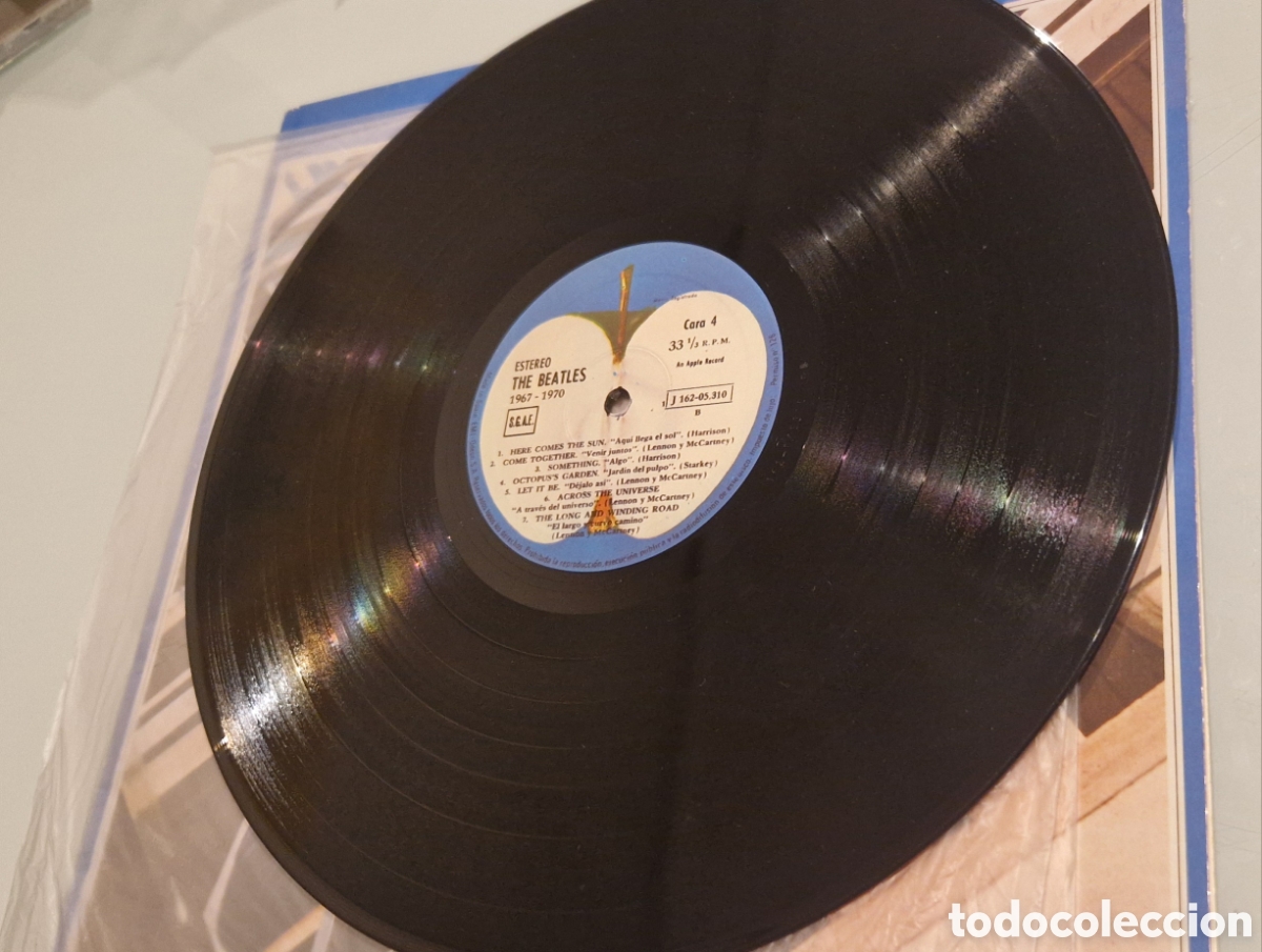 Discos de vinilo: Vinilo Doble BEATLES Azul - Foto 8