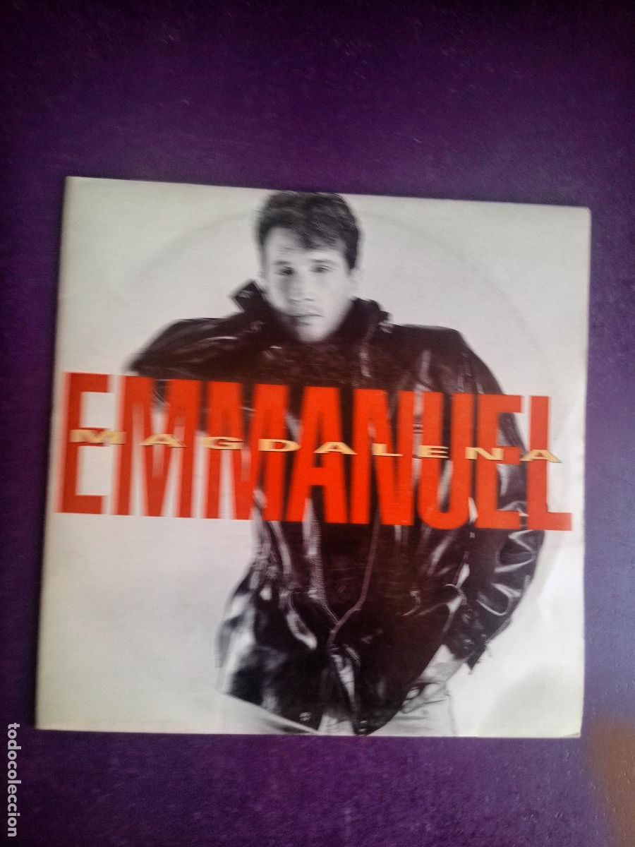 Discos de vinilo: Emmanuel &ndash; MAGDALENA - Sg EPIC 1992 PROMO - MEXICO POP - MUY POCO USO