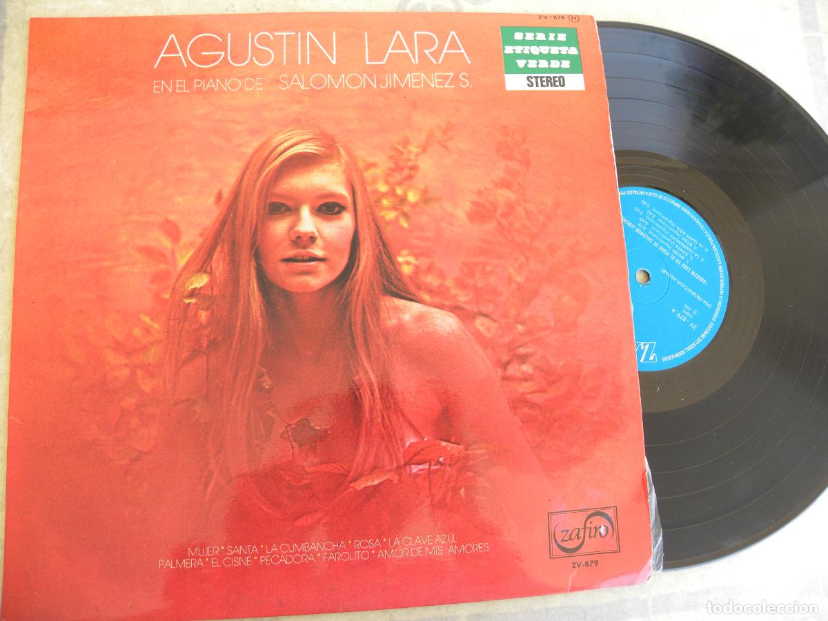 Discos de vinilo: AGUSTIN LARA EN EL PIANO DE SALOMON JIMENEZ S. -LP 1975 -PEDIDO MINIMO 3 EUROS