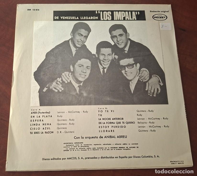 Discos de vinilo: Los Impala &ndash; Ayer &ndash; HIT AM 12 014 &ndash; 1966 - Foto 2