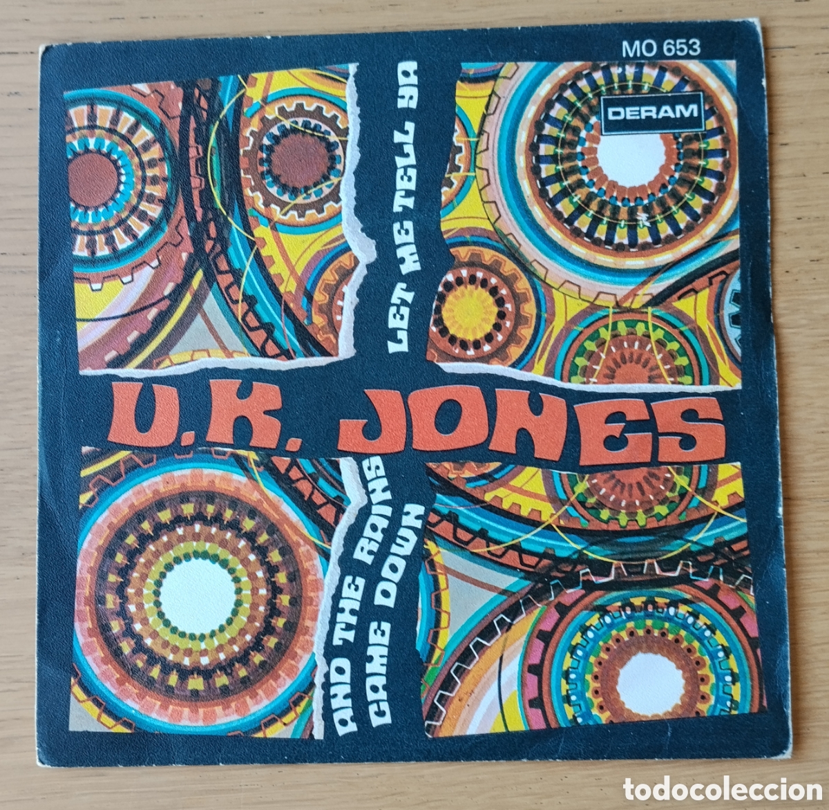 Discos de vinilo: U.K. JONES: &rdquo;LET ME TELL YA / AND THE RAINS CAME DOWN&rdquo; SINGLE VINILO 1969 - GLAM ROCK
