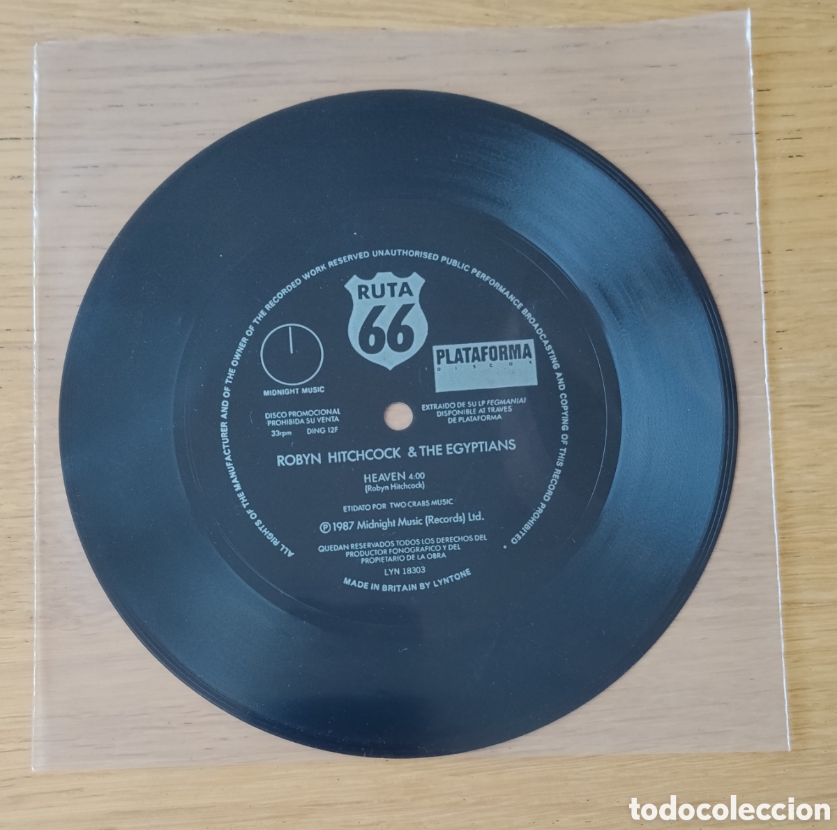 Discos de vinilo: ROBYN HITCHCOCK & THE EGYPTIANS: &rdquo;HEAVEN&rdquo; SINGLE FLEXI-DISC 1987
