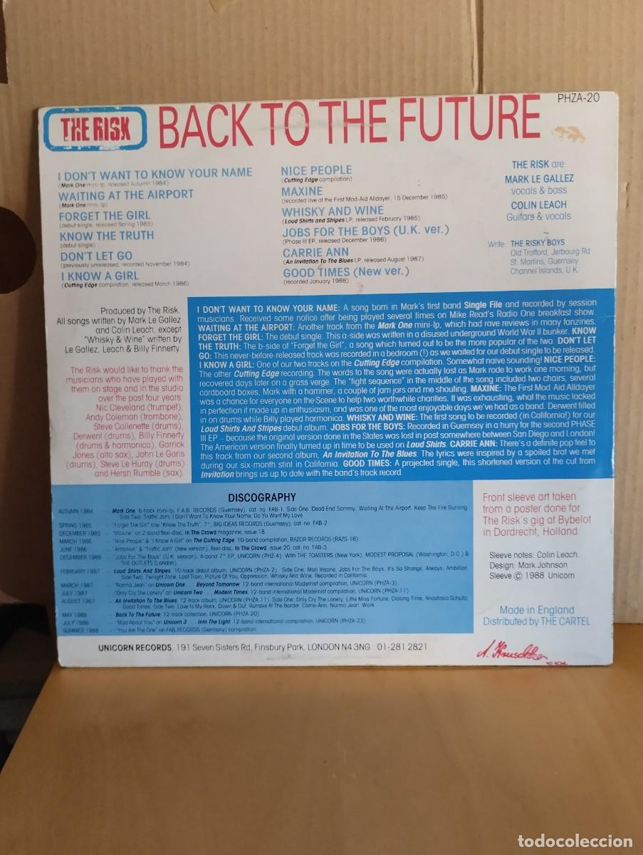 Discos de vinilo: THE RISK ---- BACK TO THE FUTURE - Foto 2