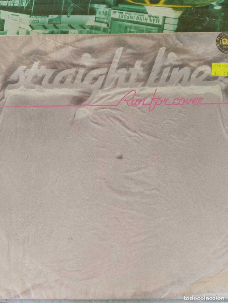Discos de vinilo: STRAIGHT LINES - RUN FOR COVER / LETTING GO, ILLUSIONS, LIGHTEN UP.../ LP EPIC 1982