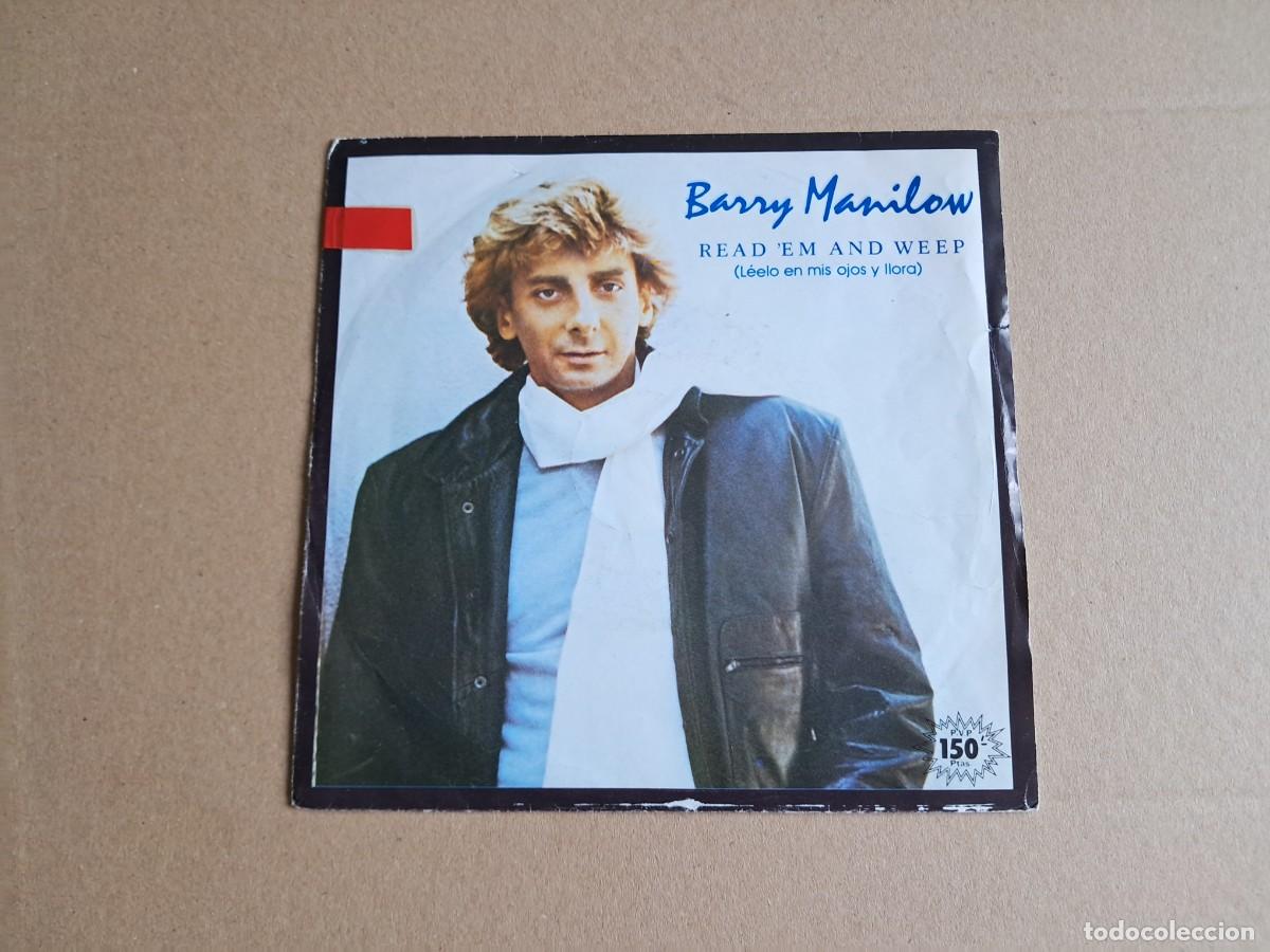 Discos de vinilo: BARRY MANILOW - READ EM AND WEEP SINGLE PROMOCIONAL EDICION ESPA&Ntilde;OLA