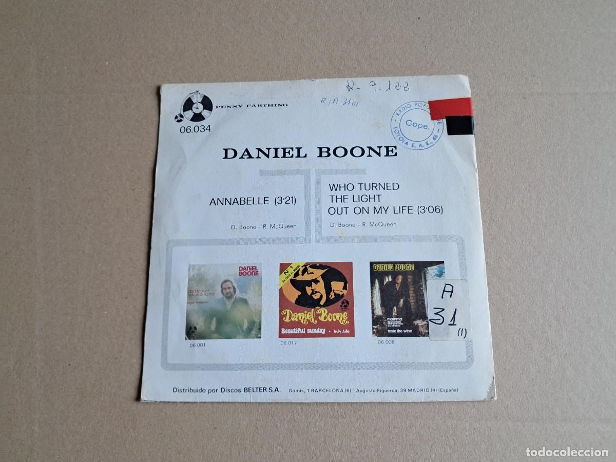 Discos de vinilo: DANIEL BOONE - ANNABELLE SINGLE 1972 EDICION ESPA&Ntilde;OLA - Foto 3