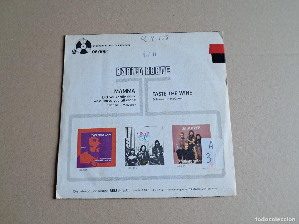 Discos de vinilo: DANIEL BOONE - MAMMA SINGLE 1971 EDICION ESPA&Ntilde;OLA - Foto 3