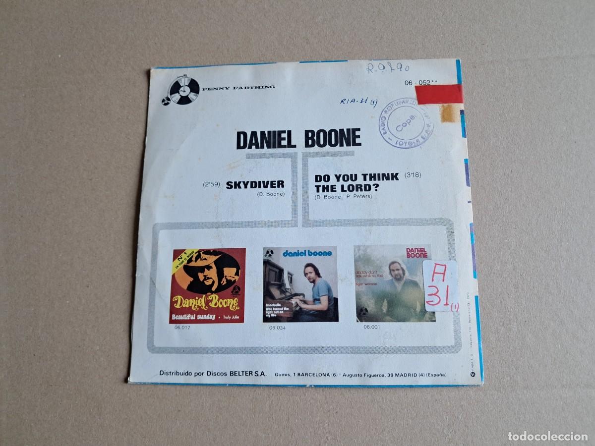 Discos de vinilo: DANIEL BOONE - SKYDIVER SINGLE 1973 EDICION ESPA&Ntilde;OLA - Foto 3