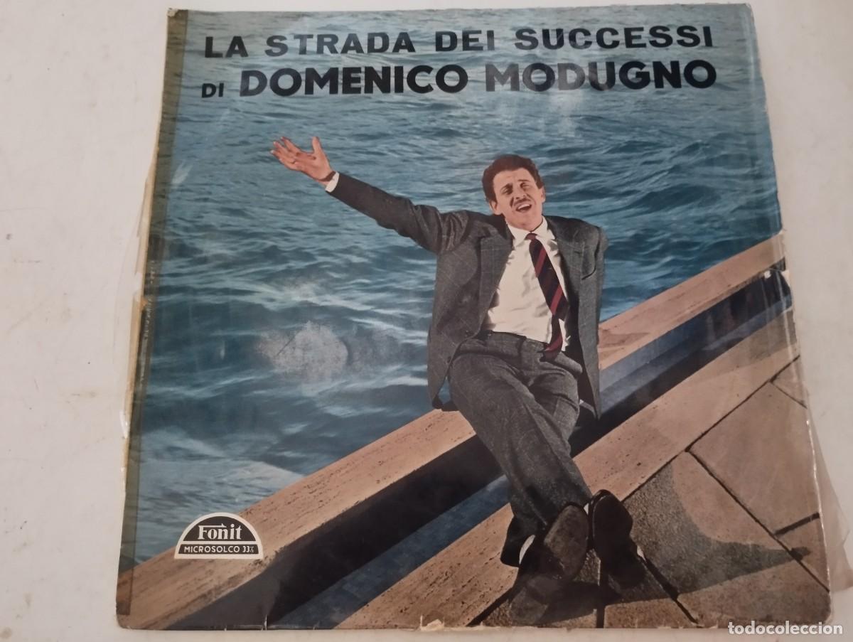 Discos de vinilo: Domenico Modugno - La strada dei successi - Nel blu, dipinto di blu - 10&rdquo; - Edici&oacute;n Italia