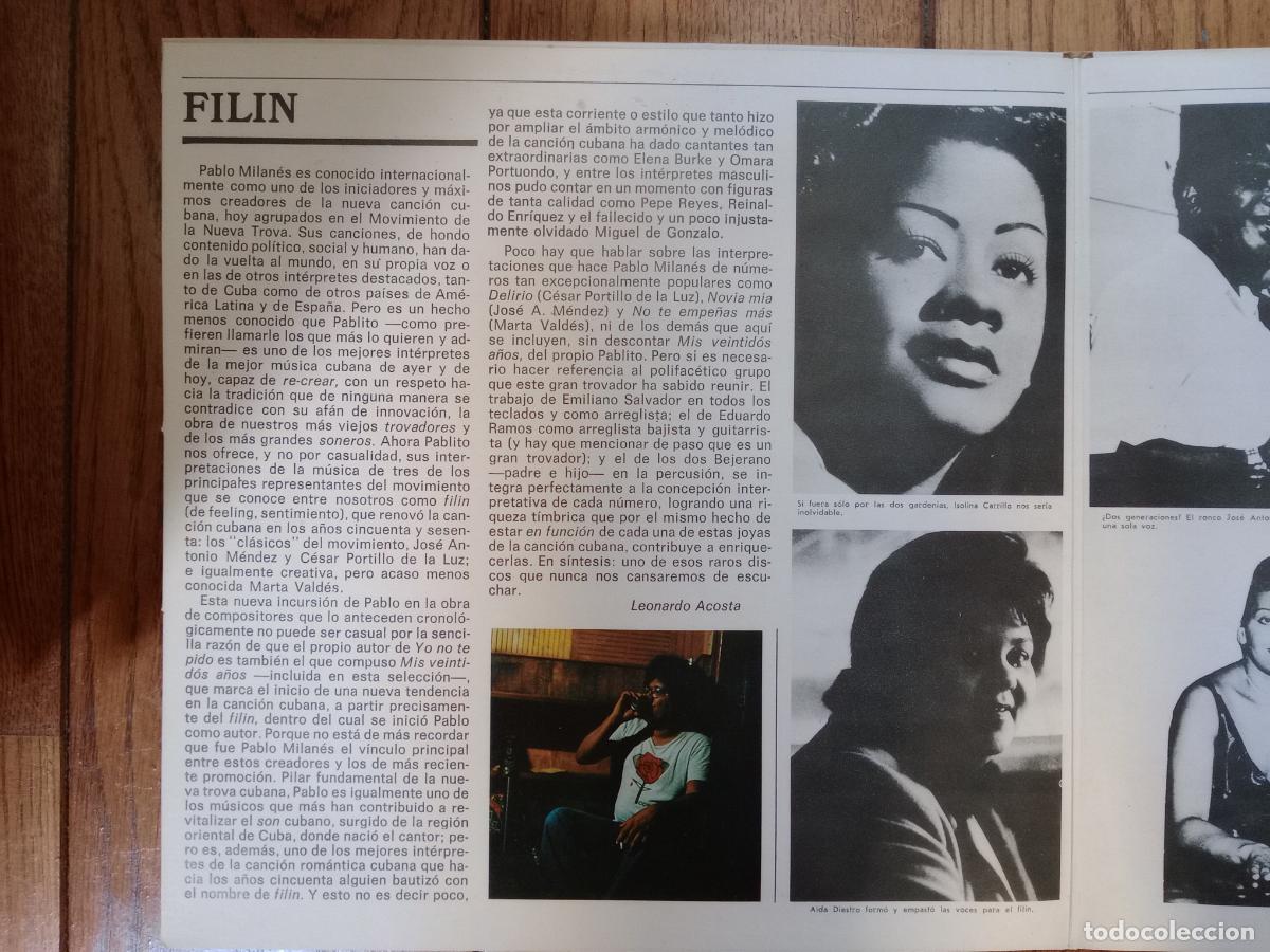 Discos de vinilo: Pablo Milan&eacute;s - filin - Foto 2