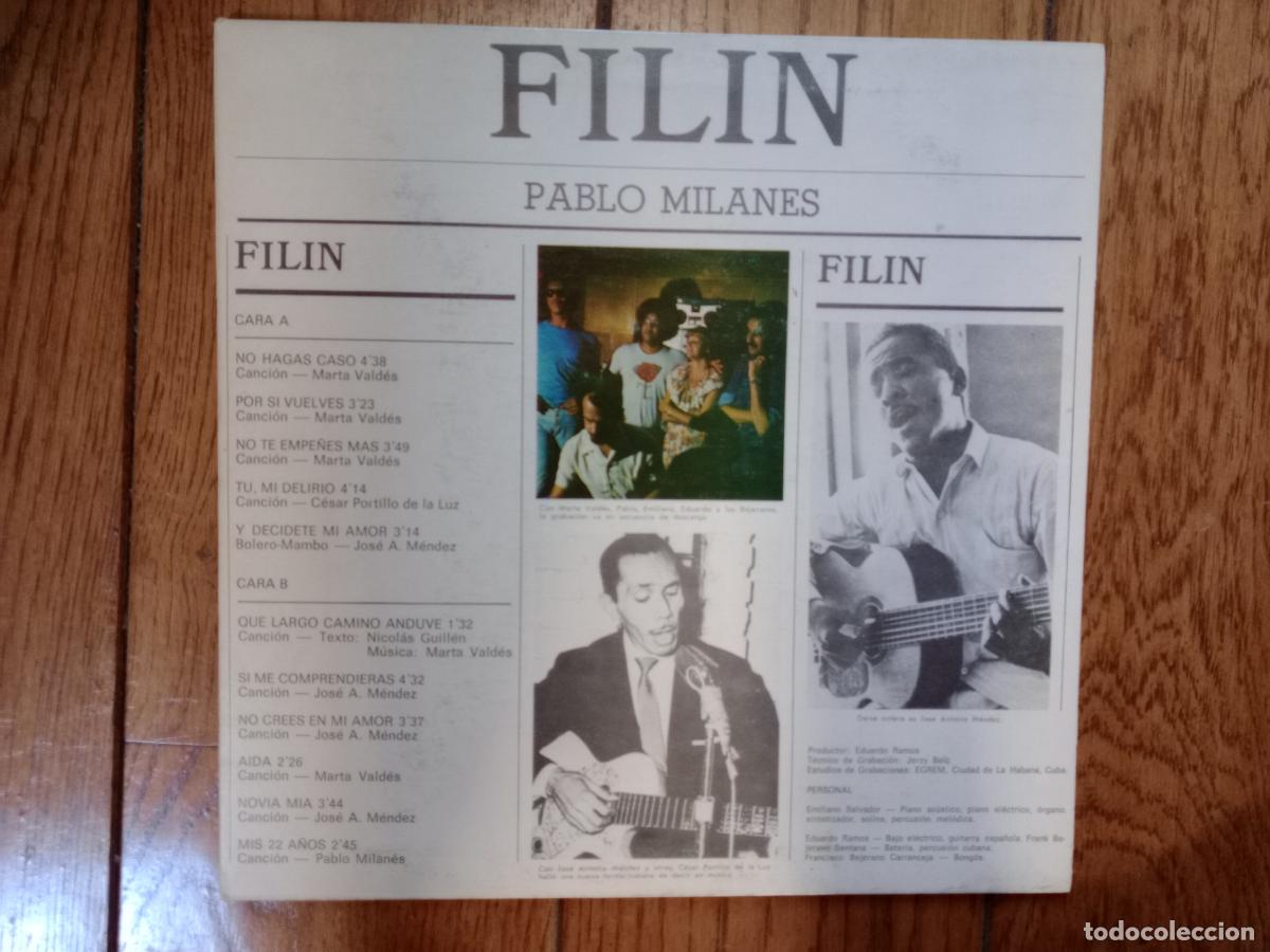 Discos de vinilo: Pablo Milan&eacute;s - filin