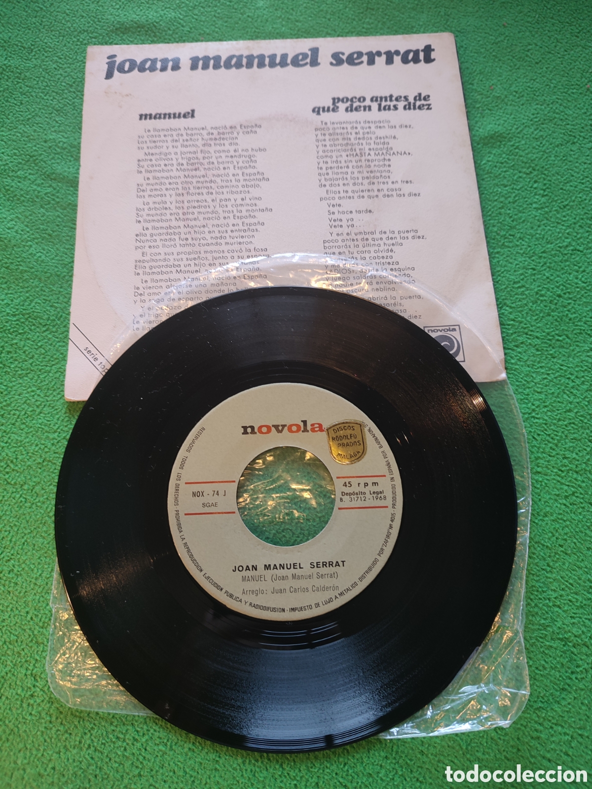 Discos de vinilo: Joan Manuel Serrat - Manuel / Poco antes ... - Foto 3