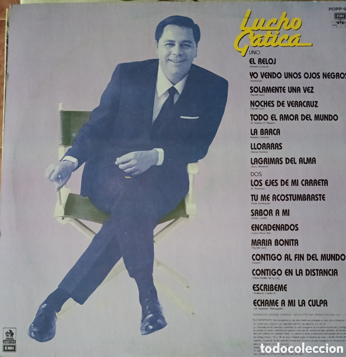 Discos de vinilo: Lucho Gatica Lp sello Emi-Odeon editado en M&eacute;xico. - Foto 2