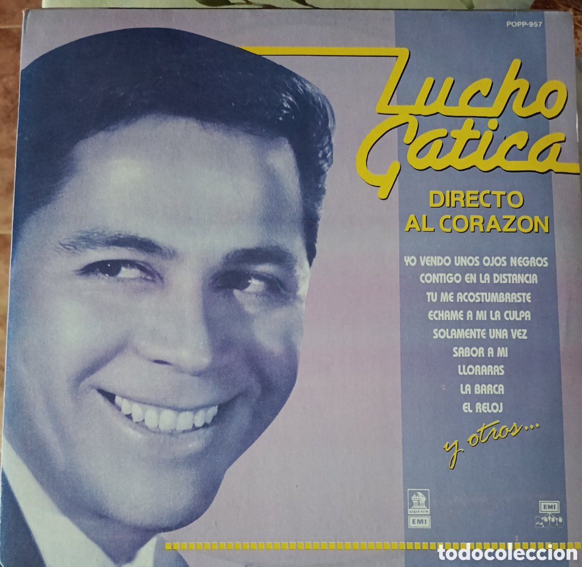 Discos de vinilo: Lucho Gatica Lp sello Emi-Odeon editado en M&eacute;xico.