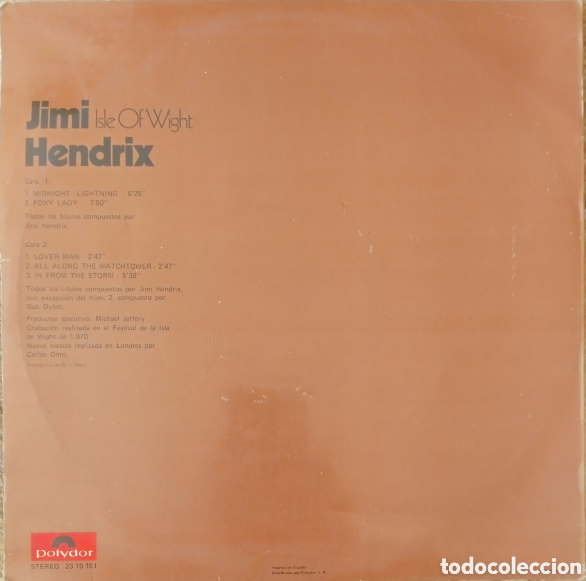 Discos de vinilo: Disco de vinilo Jimi Hendrix - Foto 2