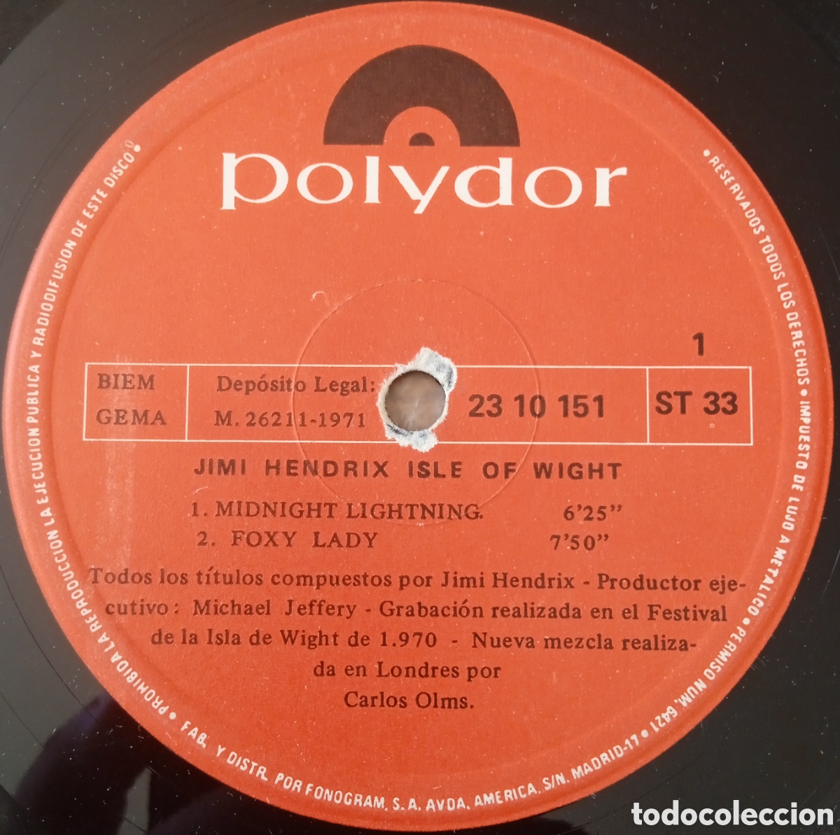 Discos de vinilo: Disco de vinilo Jimi Hendrix - Foto 3