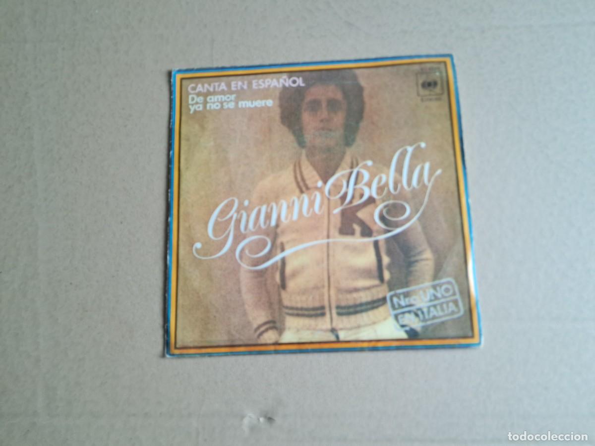 Discos de vinilo: GIANNI BELLA - DE AMOR SINGLE 1976 EDICION ESPA&Ntilde;OLA