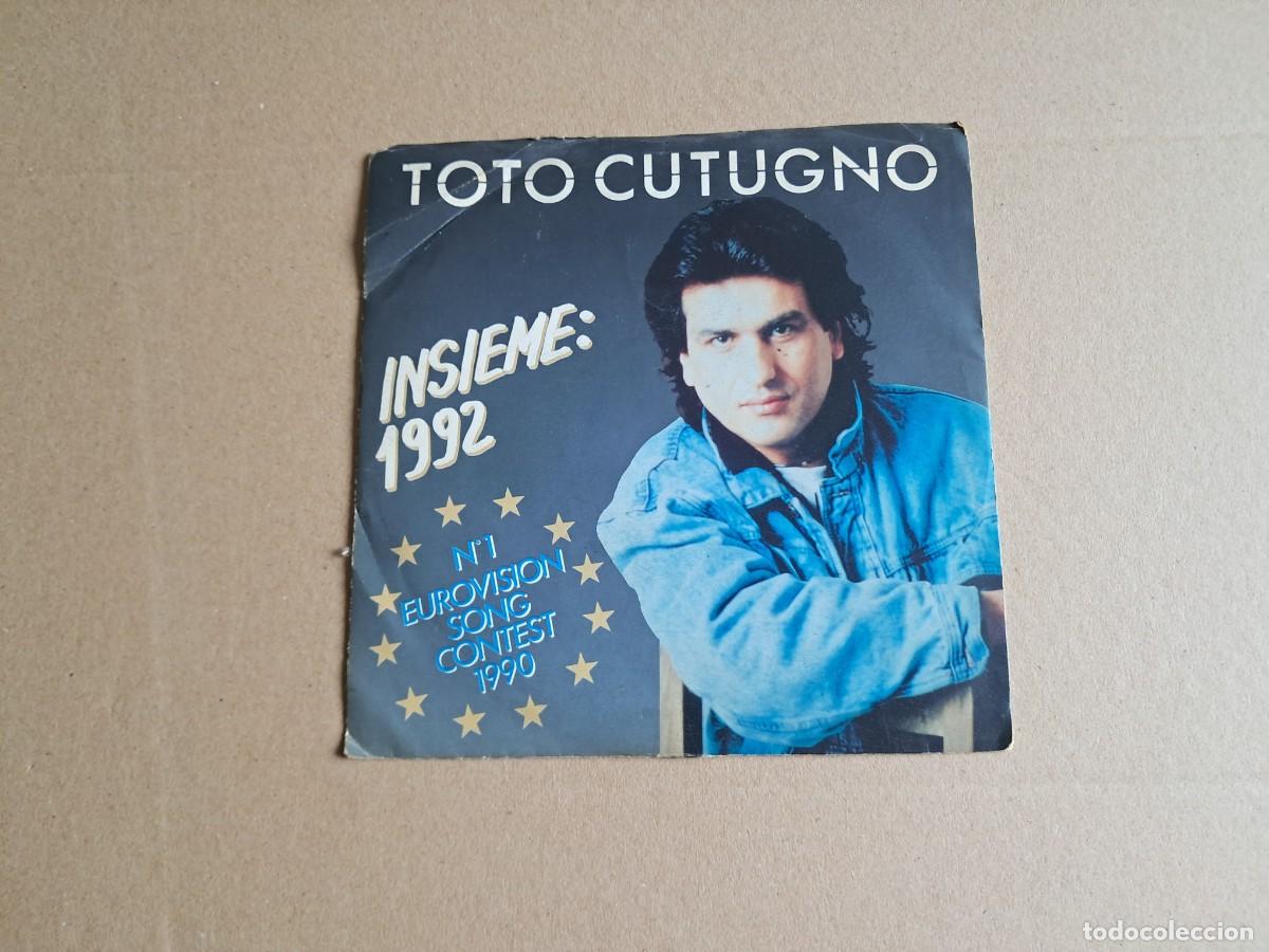 Discos de vinilo: TOTO CUTUGNO - INSIEME 1992 ( EUROVISION 1990 ) SINGLE 1990 EDICION ITALIA
