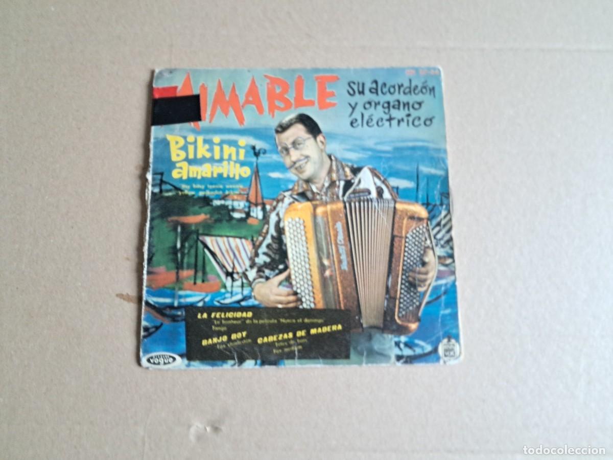 Discos de vinilo: AIMABLE - BIKINI AMARILLO EP 4 TEMAS 1960 EDICION ESPA&Ntilde;OLA