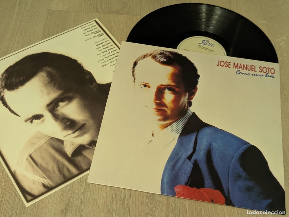 Discos de vinilo: JOSE MANUEL SOTO - COMO UNA LUZ ..LP DE EPIC - 1989 - CON LETRAS - BUEN ESTADO