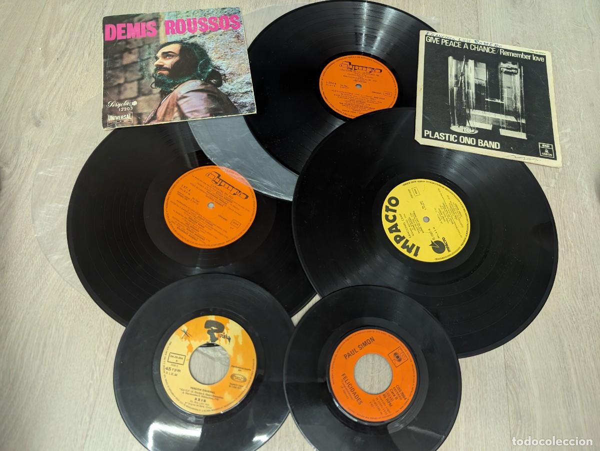 Discos de vinilo: LOTE DE 5 VINILOS - 3 LP&acute;S Y 2 SINGLES + 2 FUNDAS SIN DISCO - VARIOS . LEER DESCRIPCION DE ELLOS