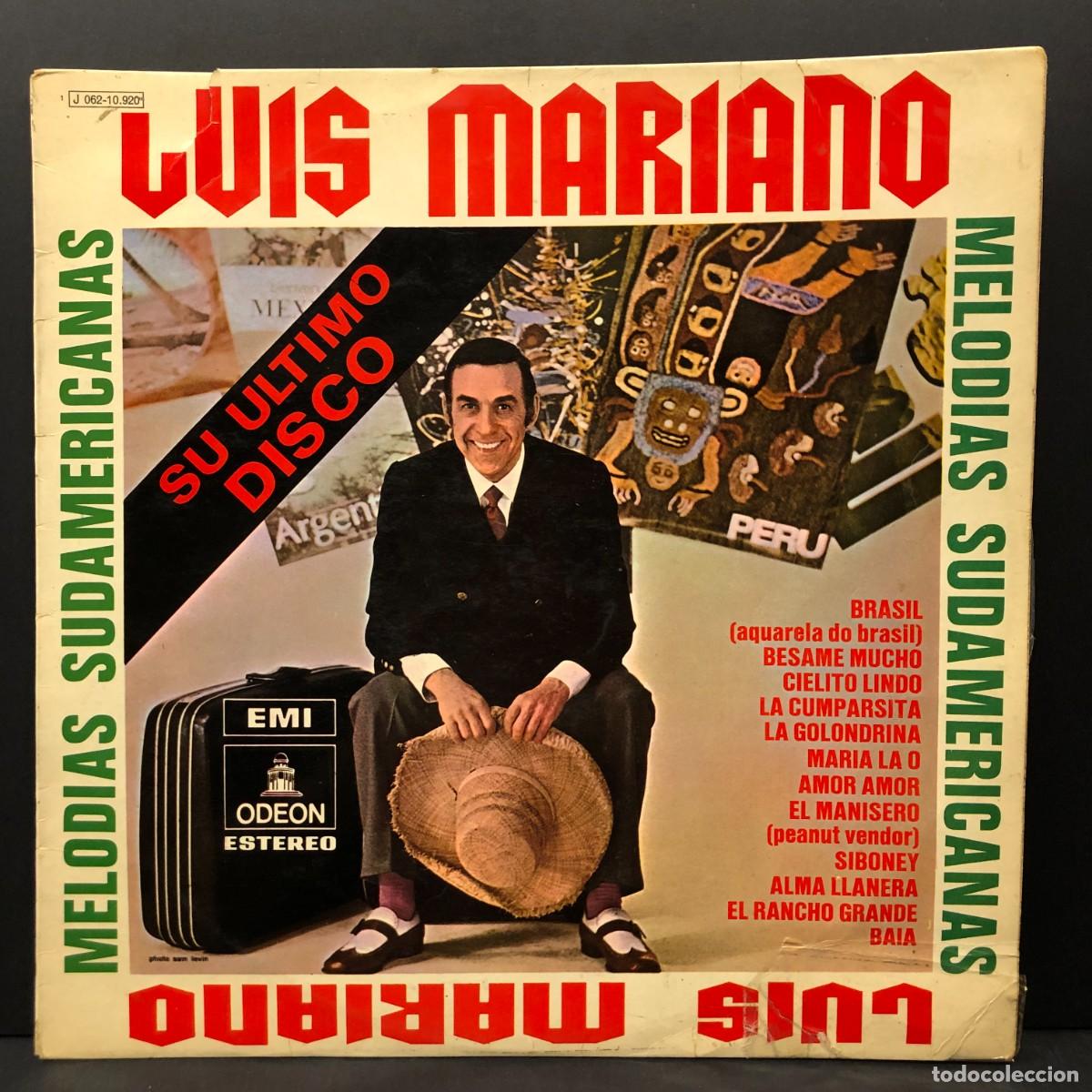 Discos de vinilo: LUIS MARIANO - MELODIAS SUDAMERICANAS - J 062-10.920 - LP VINILO - DISCO / 3003