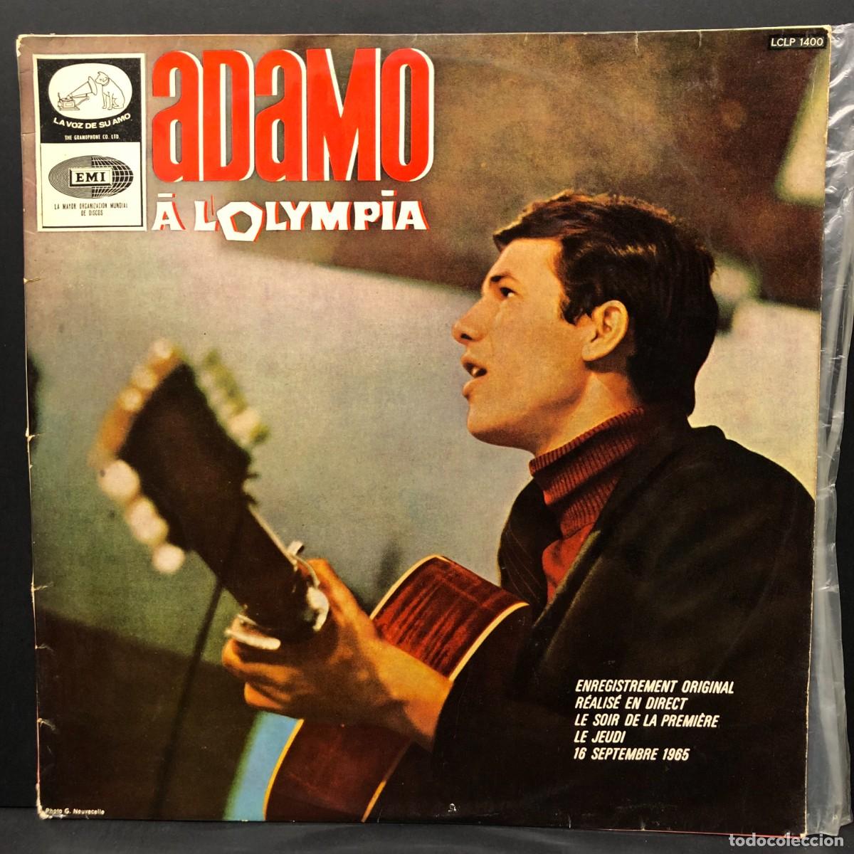 Discos de vinilo: ADAMO - &Agrave; L'OLYMPIA - LCLP 1400 - LP VINILO - DISCO / 3008