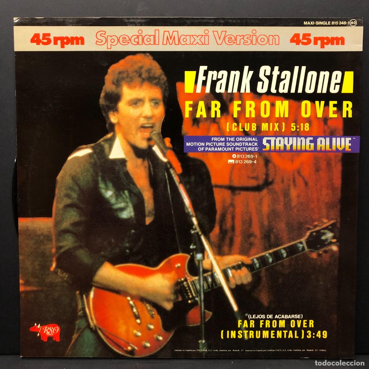 Discos de vinilo: FRANK STALLONE - FAR FROM OVER - 815 348-1 - MAXI SINGLE VINILO - DISCO / 3021