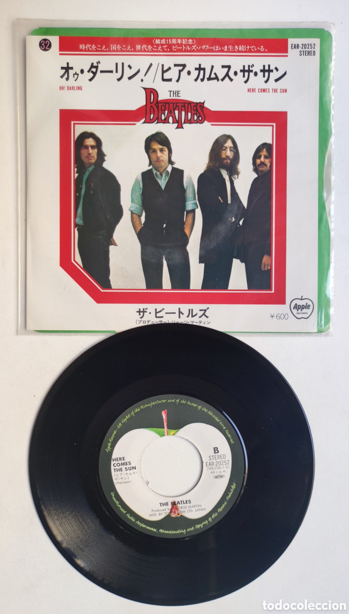 Discos de vinilo: JAPAN - THE BEATLES / OH! DARLING + HERE COMES THE SUN / APPLE RECORDS MADE IN JAPAN - 20252 STEREO