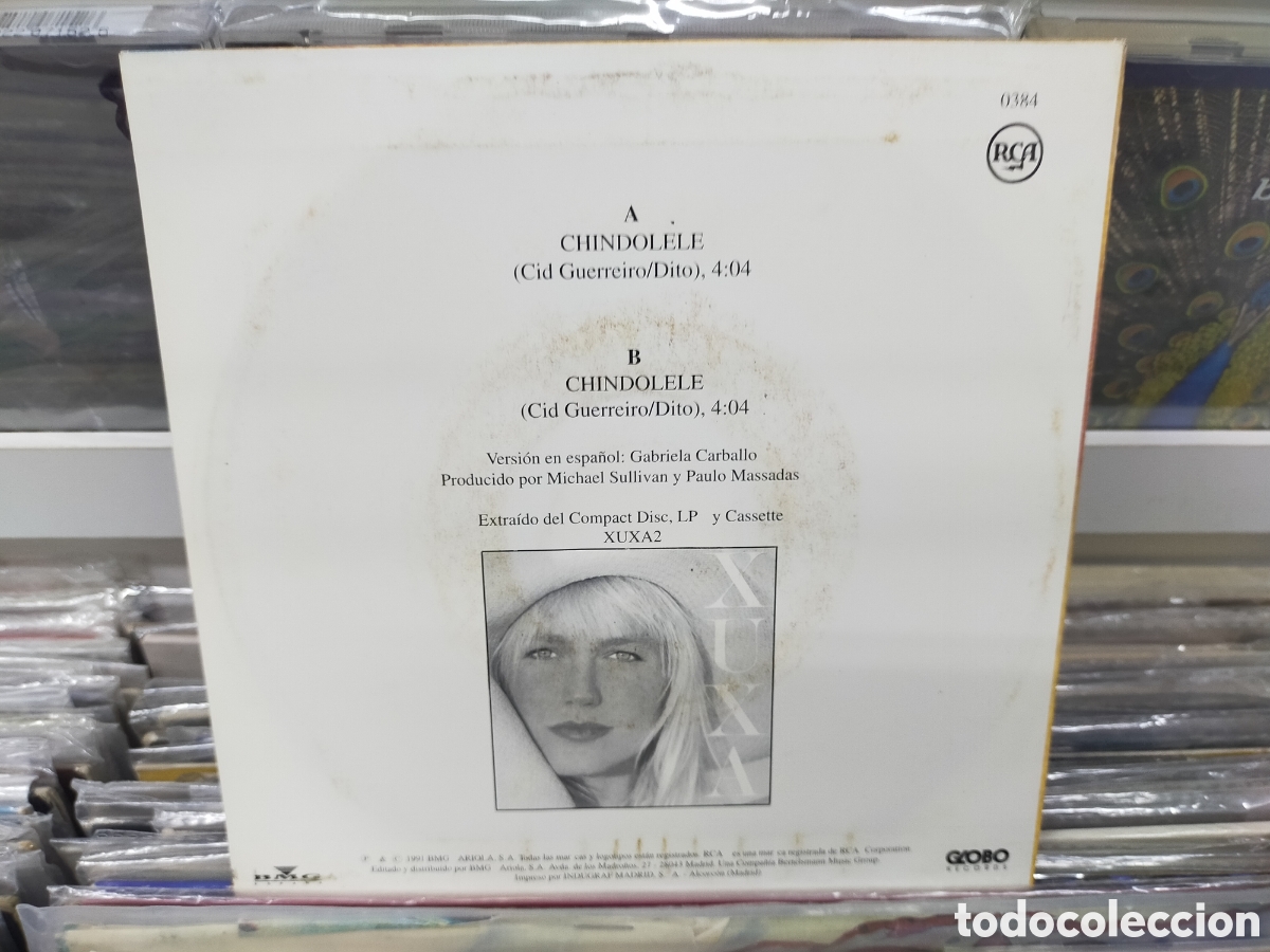 Discos de vinilo: XUXA single CHINDOLELE espa&ntilde;a 1991 /3 - Foto 2