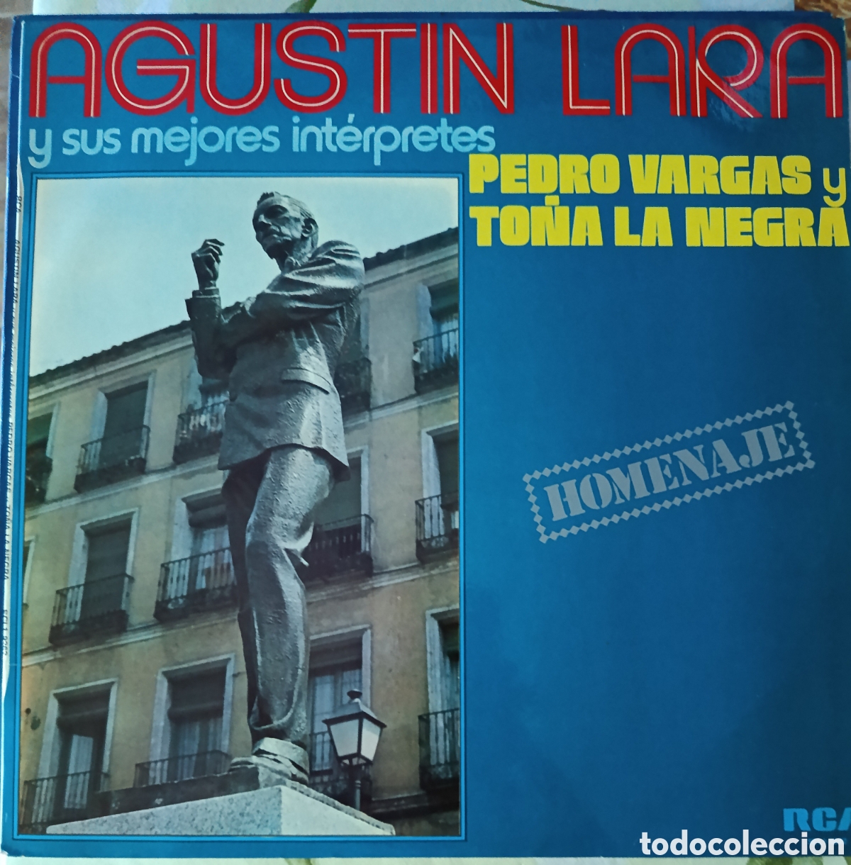 Discos de vinilo: Pedro Vargas y To&ntilde;a la Negra Lp sello RCA Camden editado en Espa&ntilde;a a&ntilde;o 1973.