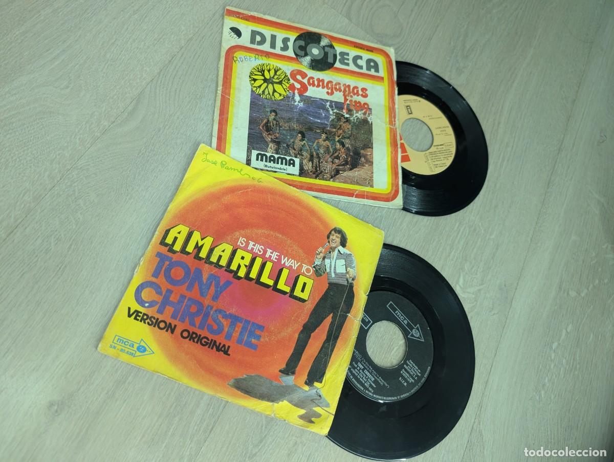Discos de vinilo: LOTE DE 2 SINGLES POP-ROCK - TONY CHRISTIE & SANGANAS FIVE ..A&Ntilde;OS 70