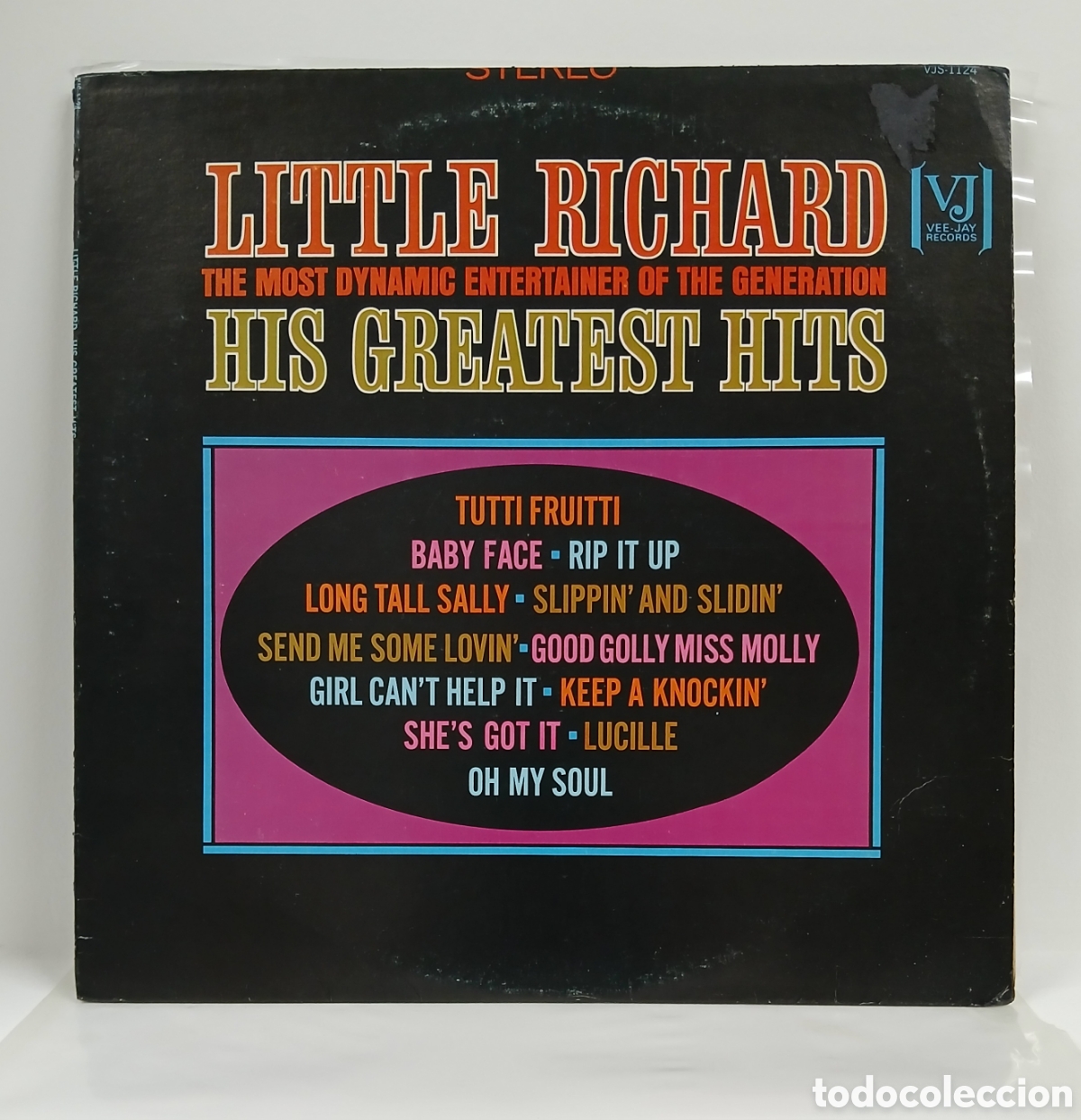 Discos de vinilo: LITTLE RICHARD &rdquo;HIS GREATEST HITS &rdquo; LP. COMP. USA. 1986 (VG+)
