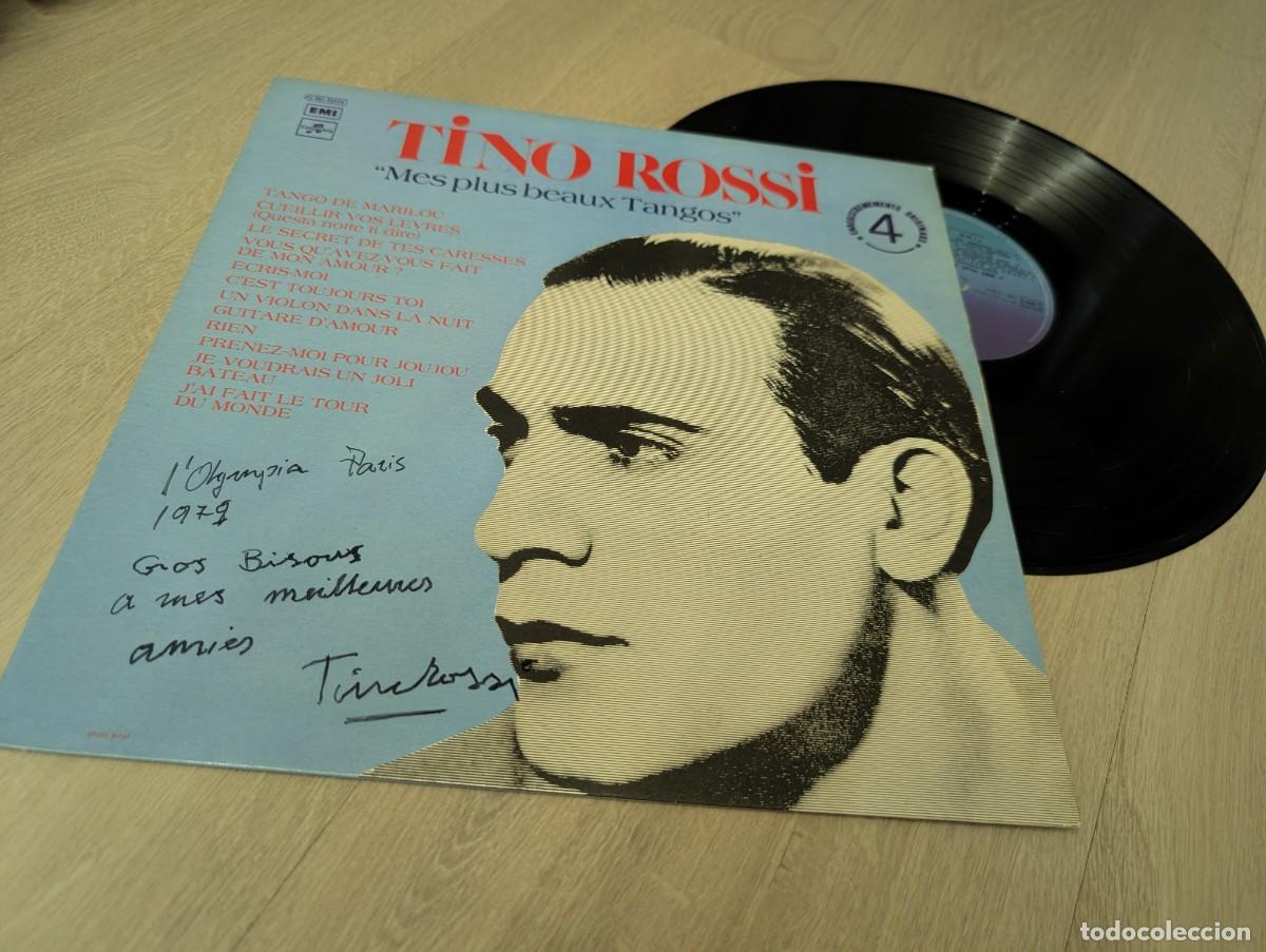 Discos de vinilo: TINO ROSSI - MES PLUS BEAUX TANGOS ..LP EDICION DE 1978 - EMI- PATHE MARCONI... FIRMADO Y DEDICADO