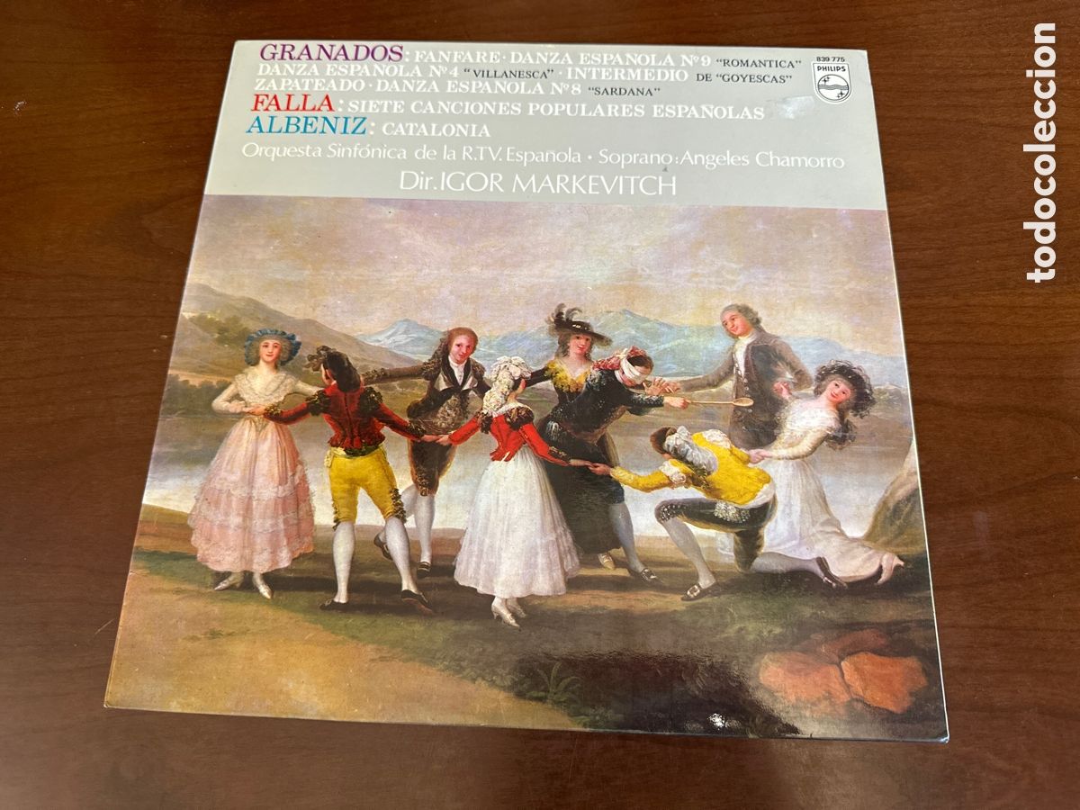 Discos de vinilo: GRANADOS, FALLA, ALBENIZ. ANGELES CHAMORRO (SOPRANO) DIRIGE I. MARKEVITCH. PHILIPS 1982