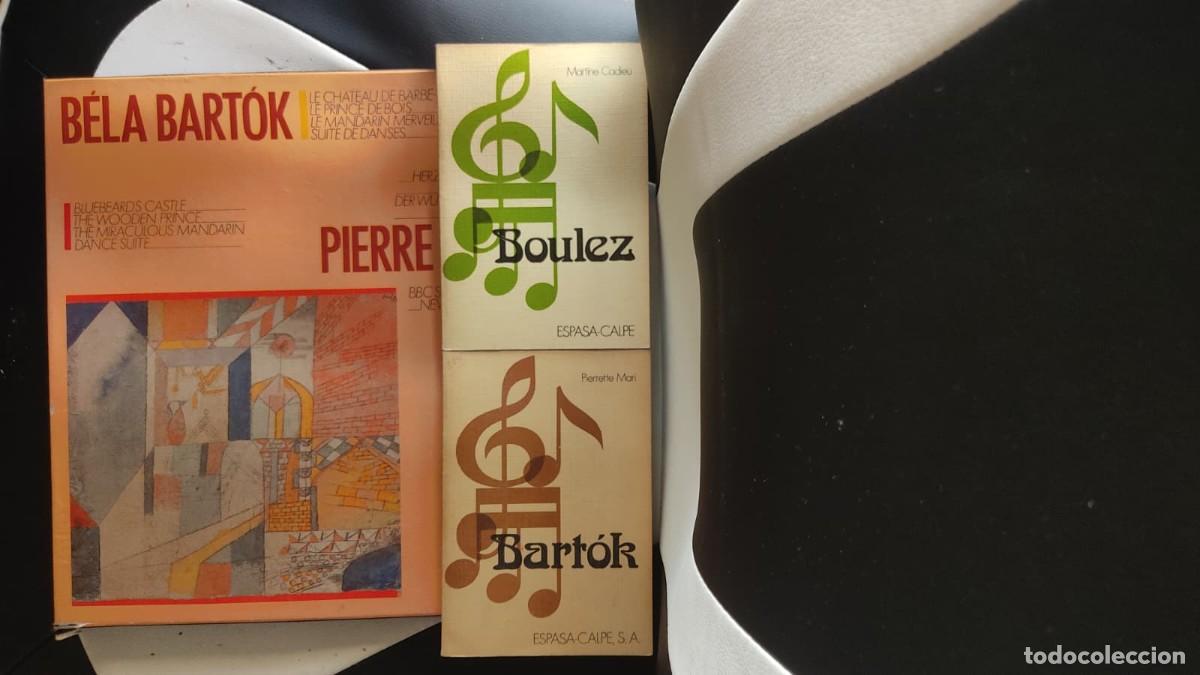 Vinyl-Schallplatten: Lote Caja 3 LP's Bartok - Obras escena. Dir. P. Boulez + Libro sobre Boulez y libro sobre Bartok