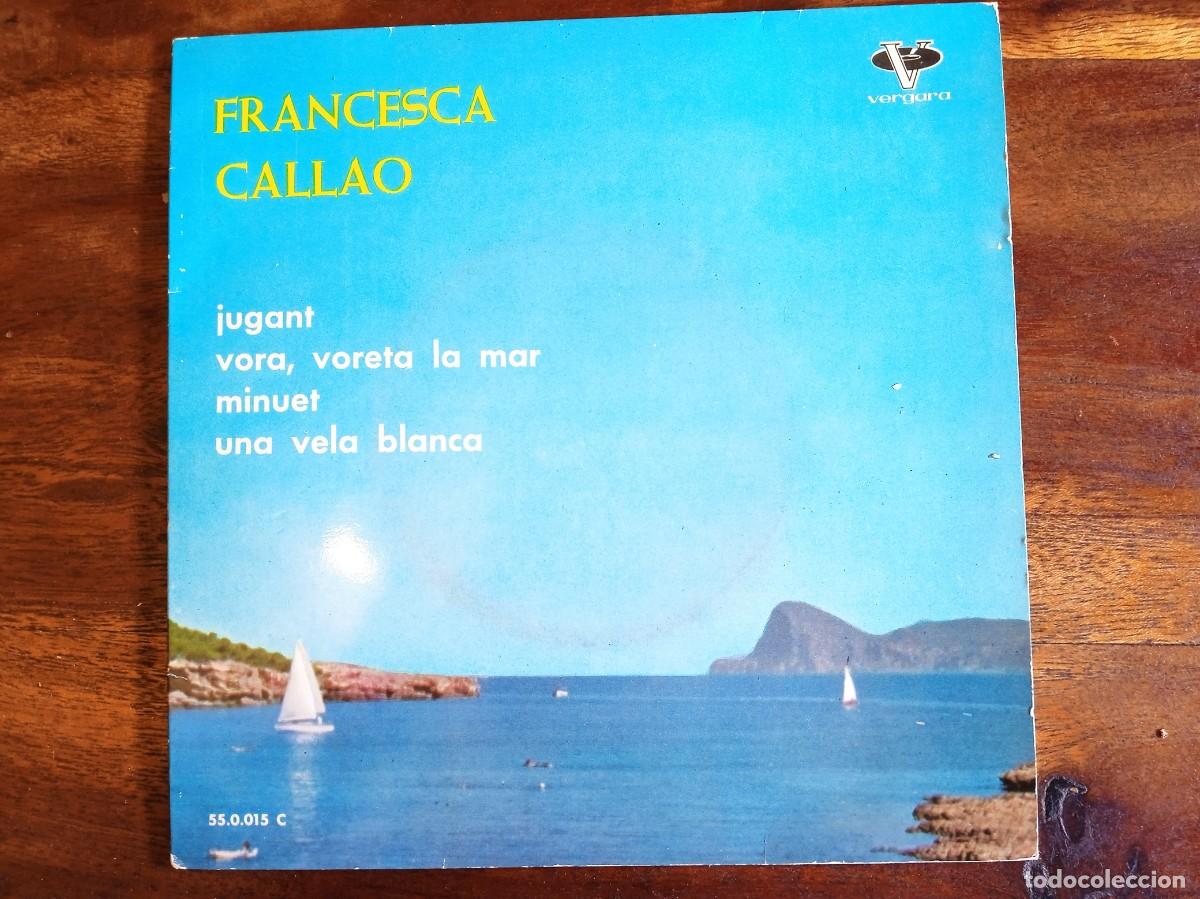 Discos de vinilo: Francesca Callao - Jugant, Minuet, Una vela blanca - Single Ep original Vergara 1962