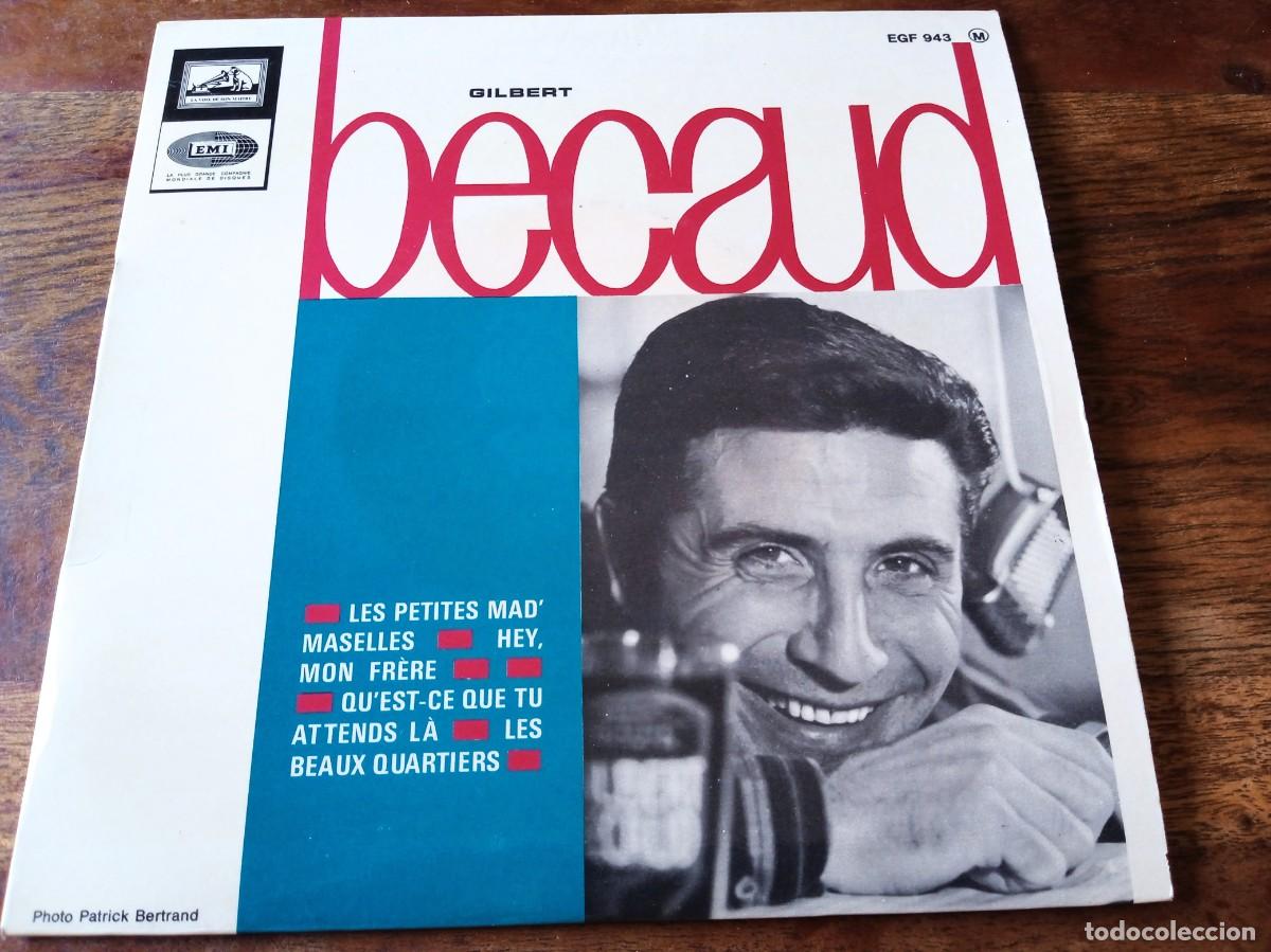 Discos de vinilo: Gilbert Becaud - Les petites mad'maselles, Hey mon frere - Single Ep original Emi Francia