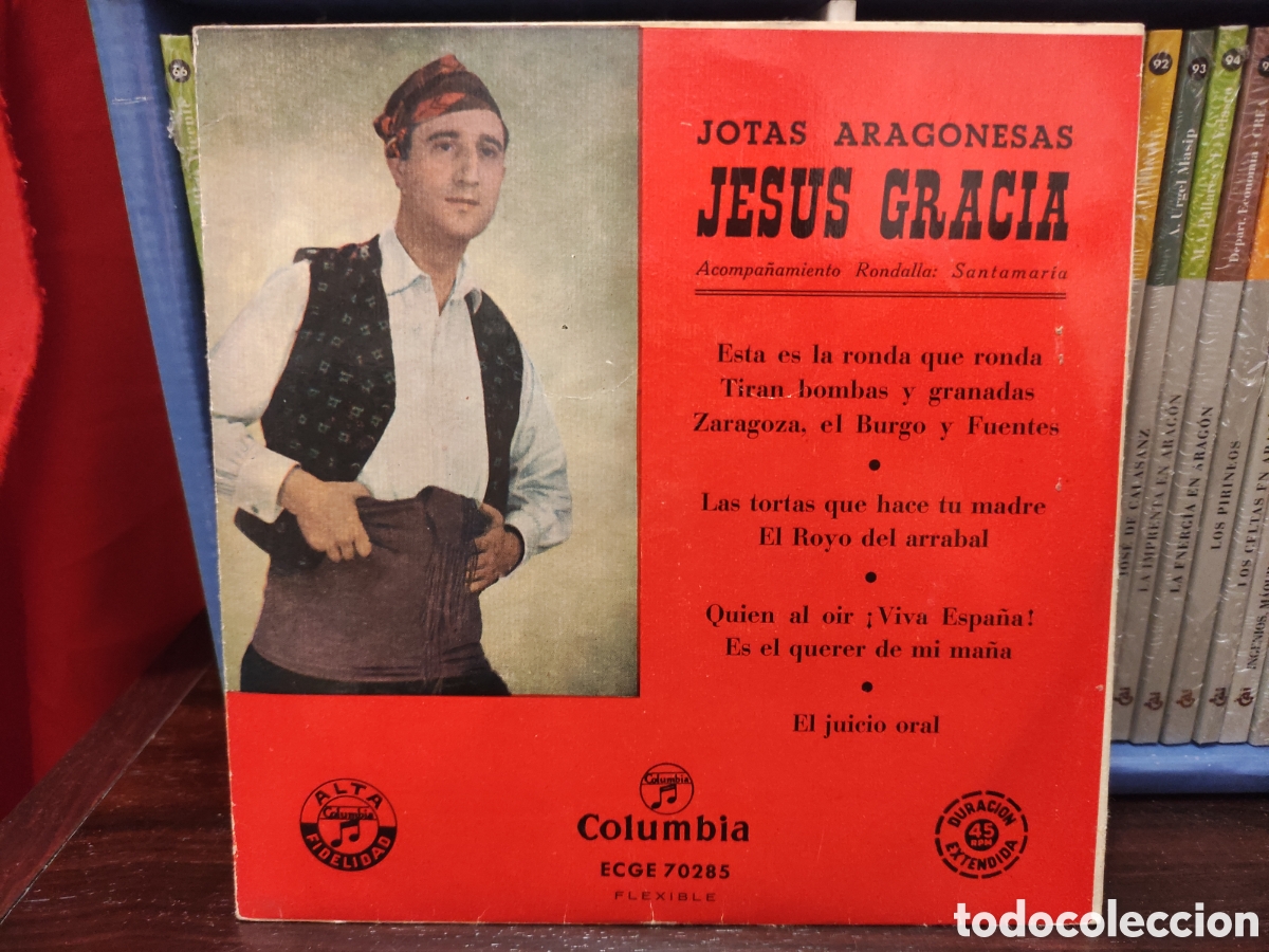 Discos de vinilo: JOTAS ARAGONESAS - JESUS GRACIA - Acompanamiento Rondalla Santamaria