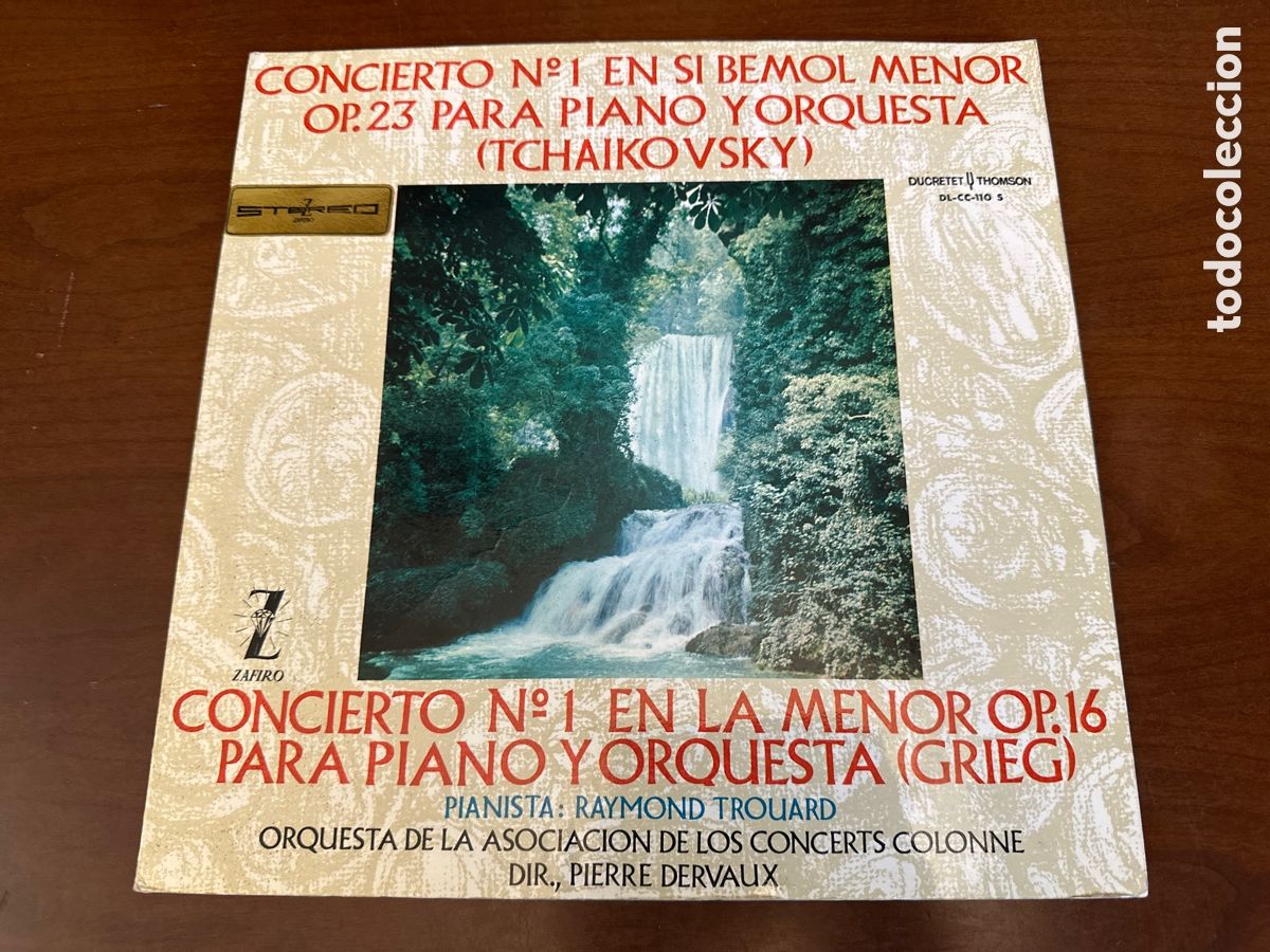 Discos de vinilo: CONCIERTO PARA PIANO Y ORQUESTA. TCHAIKOVSKI. GRIEG. PIANISTA RAYMOND TROUARD