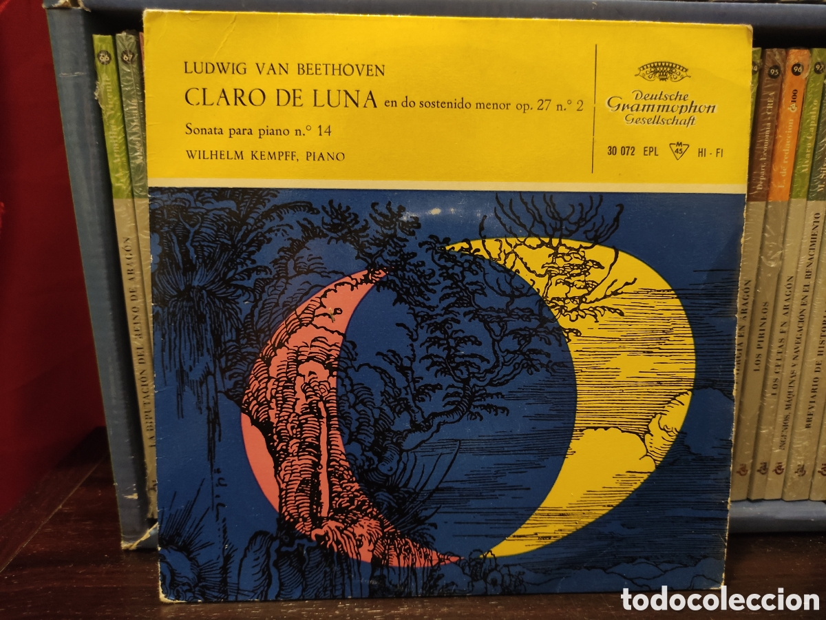 Discos de vinilo: LUDWIG VAN BEETHOVEN - CLARO DE LUNA en do sostenido menor op. 27 n. &deg; 2 / Sonata para piano n. &deg; 14