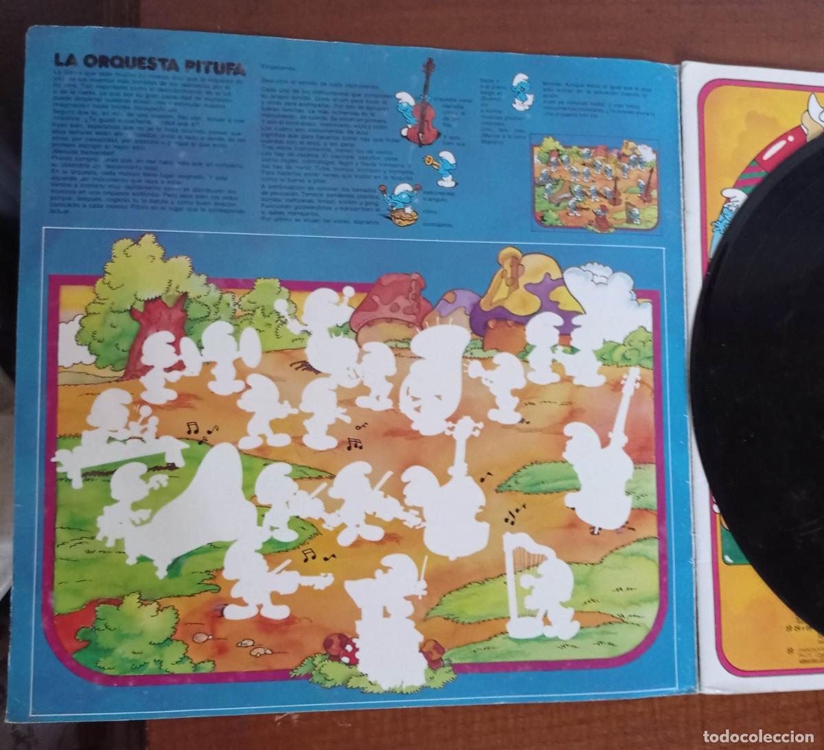 Discos de vinilo: LA OCA PITUFA - LP + EL GRAN LIBRO DE LOS JUEGOS PITUFOS - Foto 2