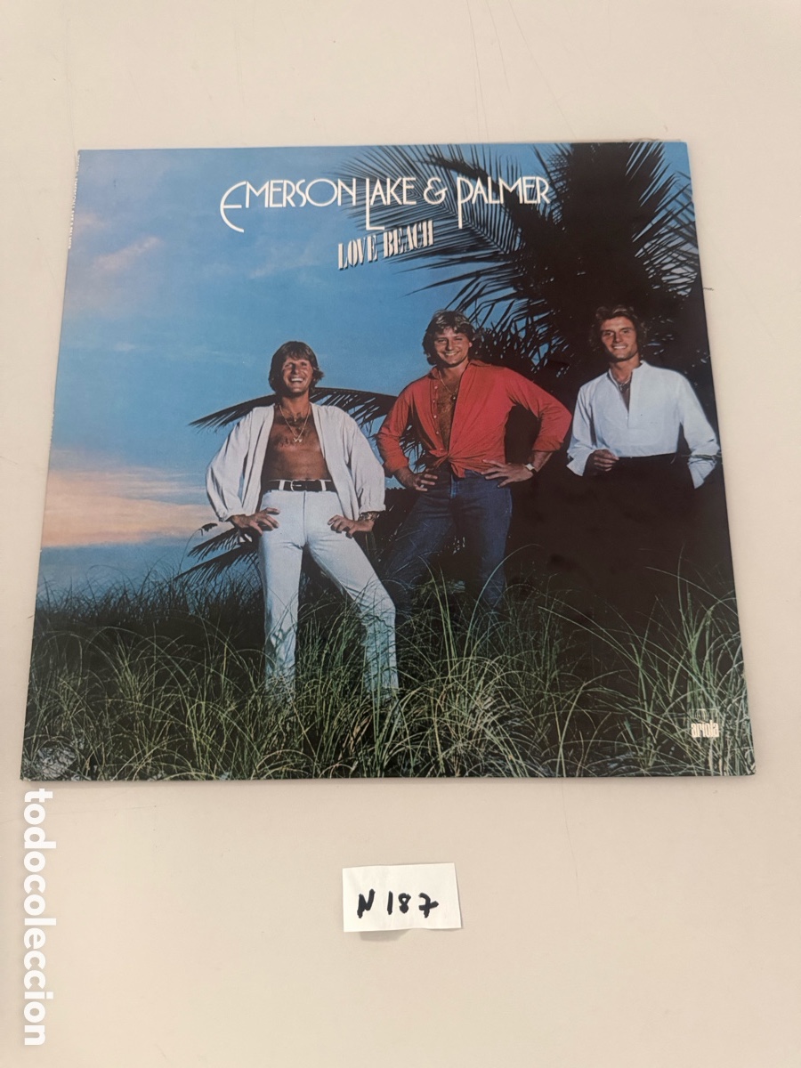 Discos de vinilo: EMERSON LAKE & PALMER LOVE BEACH ELP