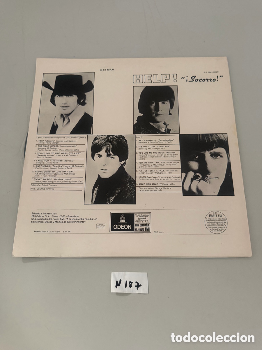 Discos de vinilo: lp The Beatles &lrm;&ndash; Help! &rdquo;Socorro&rdquo; - Foto 2
