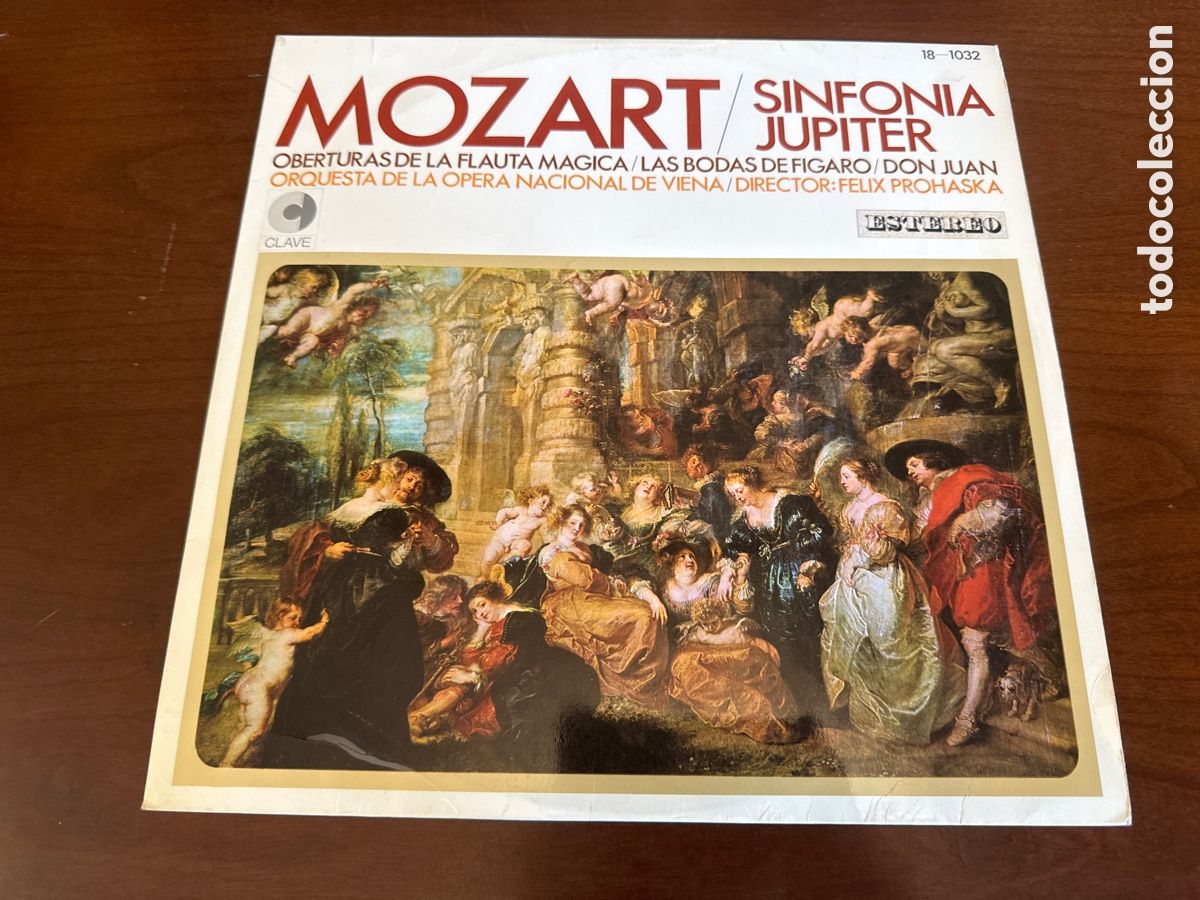 Discos de vinilo: Sinfon&iacute;a Jupiter - Mozart, Orquesta de la &Oacute;pera Nacional de Viena, Felix Prohaska